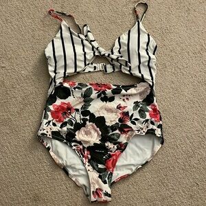 Modcloth one piece print mix